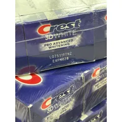 ( MẪU MỚI 147GR )  KEM ĐÁNH RĂNG CREST 3D WHITE ADVANCED TRIPLE WHITENING   NỘI ĐỊA MỸ
