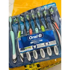 [ thanh lý ] [ CHI TIẾT TRONG MÔ TẢ ] SÉT 8 Bàn chải đánh răng Oral-B Cross Action Advanced MEDIUM NỘI ĐỊA MỸ