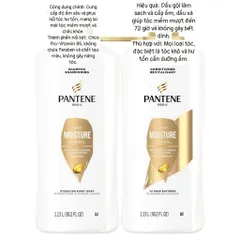 [ SÉT 2 CHAI GỘI + XẢ ]   Pantene Pro-V Daily Moisture Renewal, dung tích 1.13 L (38.2 FL OZ) hàng COSTCO MỸ