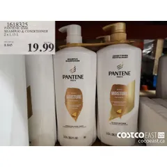 [ SÉT 2 CHAI GỘI + XẢ ]   Pantene Pro-V Daily Moisture Renewal, dung tích 1.13 L (38.2 FL OZ) hàng COSTCO MỸ
