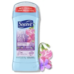 [Chính hãng] Lăn khử mùi Suave 24 Hours Protection Sweet Pea and Violet 74g  Mỹ