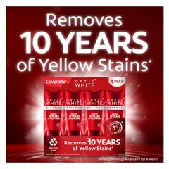 Lốc 4 HSD  6 - 7 /2025  Kem đánh răng Colgate Optic White Renewal 116g *4 nội địa Mỹ