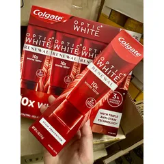 Lốc 4 HSD  6 - 7 /2025  Kem đánh răng Colgate Optic White Renewal 116g *4 nội địa Mỹ