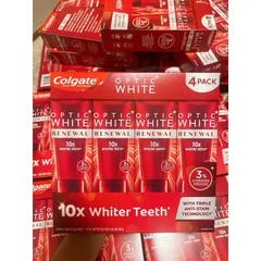 Lốc 4 HSD  6 - 7 /2025  Kem đánh răng Colgate Optic White Renewal 116g *4 nội địa Mỹ