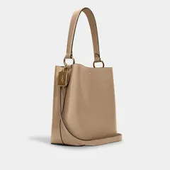 TÚI DA ĐEO VAI NỮ COACH  LEATHER   IN TAUPE 91122