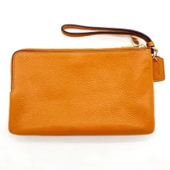[ Ảnh thật ] VÍ NỮ COACH 6644 Double Zip Wallet BUTTERSCOTCH CHÍNH HÃNG