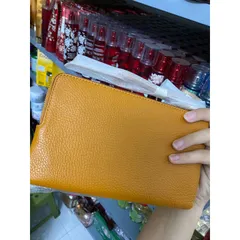 [ Ảnh thật ] VÍ NỮ COACH 6644 Double Zip Wallet BUTTERSCOTCH CHÍNH HÃNG