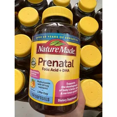 [ MẪU MỚI 2024 ] 150 Viên Uống Dinh Dưỡng Nature Made Prenatal DHA cho bà bầu  NỘI ĐỊA MỸ