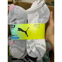 [ TÁCH LẺ 1 ĐÔI ] vớ tất cổ thấp dành cho nữ và trẻ em hàng từ mỹ hiệu P.M Youth size 4-9.5 low cut