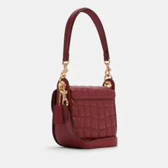 Túi xách COA Quilted Croc Kleo 17 màu Cherry - chính hãng