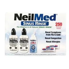 ( BỘ 250 GÓI ) Neilmed Bộ Sản Phẩm Nước Muối Rửa Mũi (Nước Muối Sinh Lý) Sinus Rinse