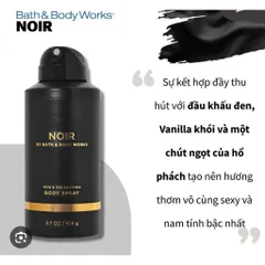 [ VUI LÒNG ĐỌC KĨ MIÊU TẢ ] Xịt Khử Mùi Bath & Body Works Body Spray NOIR 104Gr