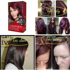 [ MÀU 34 ĐỎ TÍM ] Nhuộm tóc MỸ Revlon Colorsilk Deep Burgundy – Màu nhuộm Revlon số 34: Tone màu đỏ tím sậm