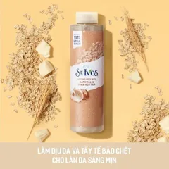 [ XẢ KHO HSD 06 / 2026 650ml ] St.ives Sữa tắm Oatmeal & Shea Butter + pink lemond  650ml