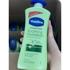 Sữa dưỡng thể vaseline màu xanh soothing hydration 725ml dưỡng ẩm sâu cho da khô