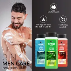Gel tắm nam Apart Men dưỡng ẩm , bảo vệ da 3 trong 1 500ML
