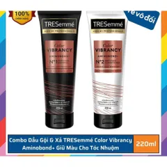 [ Bộ gội và xả 220ml * 2 tuýp ] TRESemmé Color Vibrancy, Aminobond+ dành cho tóc nhuộm màu