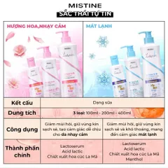 ( 400ml chai vòi ) Dung dịch vệ sinh phụ nữ Mistine Thái Lan dành cho da nhạy cảm