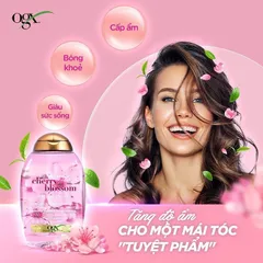 Dầu Gội Cấp Ẩm Chiết Xuất Hoa Anh Đào OGX Heavenly Hydration + Cherry Blossom 385ml