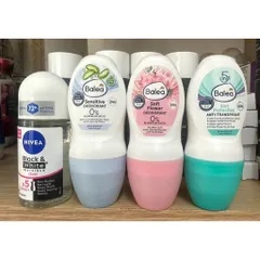 khử mùi nữ đủ mùi dạng gel + sáp bạc hà, vani, phấn thơm, và xuân đào ngọt ngào