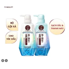 [ combo gội + xả 400ml * 2 chai ] Dầu gội ngăn rụng tóc, sạch sâu và thanh mát - 50 Megumi Fresh And Clean