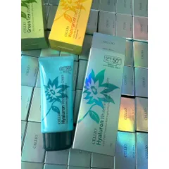 kem chống nắng Cellio đến từ Hàn Quốc, đều có chỉ số bảo vệ cao SPF 50+ PA+++ trọng lượng 70g