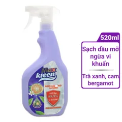 Nước lau bề mặt đa năng MaxKleen 520ml giúp làm sạch nhanh các vết bẩn, dầu mỡ trên bếp, kính, bàn ăn.