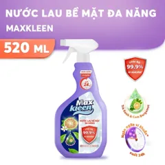 Nước lau bề mặt đa năng MaxKleen 520ml giúp làm sạch nhanh các vết bẩn, dầu mỡ trên bếp, kính, bàn ăn.