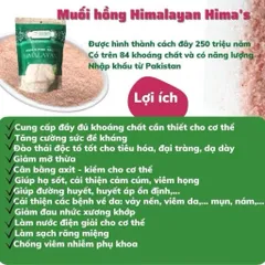 ( Hàng chính hãng) Muối Hồng Himalaya organic Himas chứa 84 khoáng chất , 500g