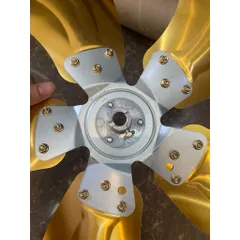 cánh nhôm vàng 5 lá kích thước 47-48cm lỗ trục 12mm lắp cho quạt công nghiệp đường kính lồng 55cm