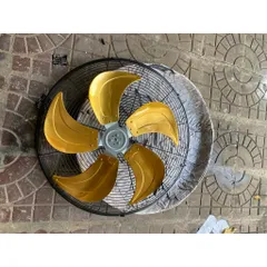 bộ lồng cánh nhôm vàng 5 lá trục 12mm kt cánh 60cm lắp cho quạt công nghiệp chế đường kính lồng 70cm