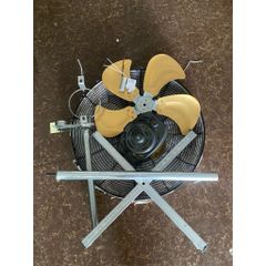 bộ phụ kiện chế quạt đường kính lồng 55cm cánh nhôm vàng  trục 12 KHÔNG MÔ TƠ