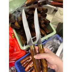 dao chuyên lọc thịt thép nhíp ôtô cán gỗ hàng rèn thủ công