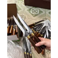 dao chuyên lọc thịt thép nhíp ôtô cán gỗ hàng rèn thủ công