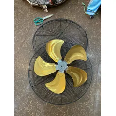 Bộ lồng -cánh đường kính lồng 55cm,cánh tai voi 5 lá nhôm vàng lỗ trục 12mm