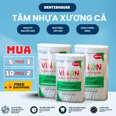 [ COMBO 5 HỘP SIZE LỚN ] tặng 1 hộp 100pcs TĂM VINON (1350 cái) Tăm nhựa xương cá VINON - Hàng Việt Nam Chất Lượng Cao