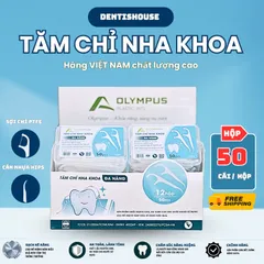 [ HÀNG CHÍNH HÃNG ] COMBO SIZE LỚN tăm chỉ nha khoa OLYMPUS. Lốc 12 hộp tặng 1 túi. Tăm chỉ nha khoa VIỆT NAM chính hãng
