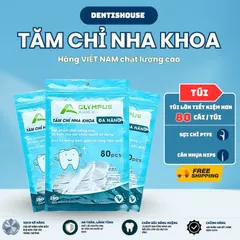 [ CHÍNH HÃNG ] COMBO 12 túi 960 cái tăm chỉ nha khoa OLYMPUS, tăm nhựa 2 đầu vệ sinh răng miệng hàng VIỆT NAM