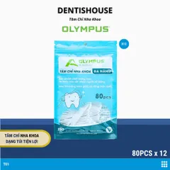 [ CHÍNH HÃNG ] COMBO 12 túi 960 cái tăm chỉ nha khoa OLYMPUS, tăm nhựa 2 đầu vệ sinh răng miệng hàng VIỆT NAM