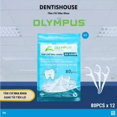 [ HÀNG CHÍNH HÃNG ] COMBO SIZE LỚN tăm chỉ nha khoa OLYMPUS. Lốc 12 hộp tặng 1 túi. Tăm chỉ nha khoa VIỆT NAM chính hãng