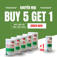 [ COMBO 5 HỘP SIZE LỚN ] tặng 1 hộp 100pcs TĂM VINON (1350 cái) Tăm nhựa xương cá VINON - Hàng Việt Nam Chất Lượng Cao