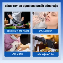 Hộp 100 chiếc Găng Tay Cao Su Y Tế VT Glove Không Bột – Găng Tay Nitrile Đa Dụng Spa, Nail, Chế Biến Thực Phẩm.