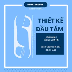 Tăm Chỉ Nha Khoa AZAMI hộp nhỏ tiện lợi 50pcs sợi PTFE cao cấp, Siêu mảnh không sơ dành cho răng khít và nướu nhạy cảm.