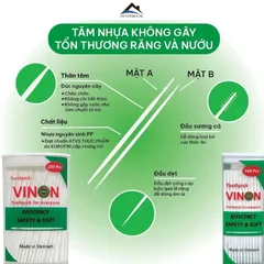 [ COMBO 5 HỘP SIZE LỚN ] tặng 1 hộp 100pcs TĂM VINON (1350 cái) Tăm nhựa xương cá VINON - Hàng Việt Nam Chất Lượng Cao