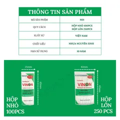 [ COMBO 10 HỘP ] SIZE NHỎ VINON Tặng 1 hộp tổng 1100pcs Tăm nhựa VINON cao cấp sản phẩm vệ sinh răng miệng hàng Việt Nam