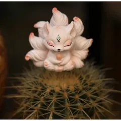 Tượng Hồ Ly 9 Đuôi Thiền Ôm Quả Cầu Phong Thủy – Trang Trí Bàn Làm Việc, Góc Học Tập 🌸 resin cap cấp kích thước 8,5 cm