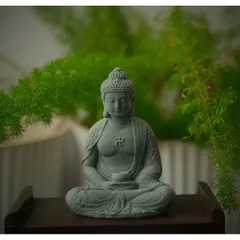 Tượng Thích Ca Mâu Ni ngồi thiền đá sa thạch trang trí tiểu cảnh,bể cá, deco phòng