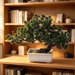 Cây tùng bon sai bằng nhựa trang trí phòng kích thước 26*24cm