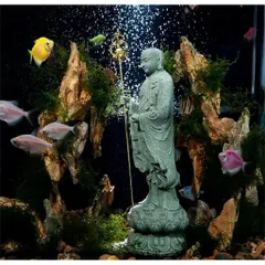 Tượng Địa Tạng Vương Bồ Tát đá sa thạch cao 22 cm - Deco phong thuỷ ý nghĩa