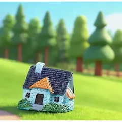 Mô hình ngôi nhà mái ngói ,biệt thự trang trí tiểu cảnh kích thước 2.8 * 3 cm